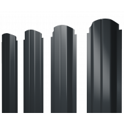 Штакетник П-образный А фигурный 0,5 Velur X RAL 7016 антрацитово-серый