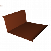 Планка примыкания нижняя 20х122х260х15 0,5 Satin с пленкой RAL 3009 оксидно-красный (2м)