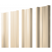 Штакетник М-образный А с прямым резом 0,45 PE RAL 1015 светлая слоновая кость