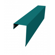 Планка торцевая фасадная фальц 65мм 0,45 PE с пленкой RAL 5021 водная синь (3м)