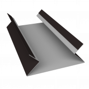 Планка угла внутреннего составная верхняя 0,5 Satin с пленкой RAL 9005 черный (3м)