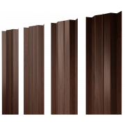 Штакетник М-образный В с прямым резом 0,45 Print Elite Choco Wood TwinColor