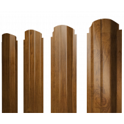 Штакетник П-образный А фигурный 0,45 Print-Double Elite Golden Wood