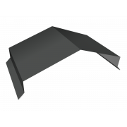 Парапетная крышка угольная 250мм 0,45 PE с пленкой RAL 7016 антрацитово-серый (3м)