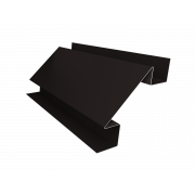 Планка угла внутреннего сложного Экобрус Grand Line 0,45 PE-Double с пленкой RAL 9005 черный (2м)