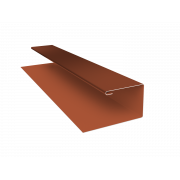 Планка П-образная (Блок-хаус, Экобрус) 0,5 Velur X RAL 8004 терракота (3м)