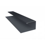 Планка П-образная (Блок-хаус, Экобрус) 0,5 Velur X RAL 7024 мокрый асфальт (2м)