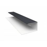 Планка П-образная завершающая сложная (КД) 0,45 Drap TX RAL 7024 мокрый асфальт (2м)