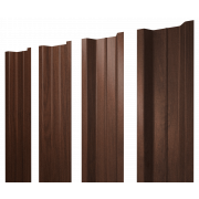 Штакетник П-образный В с прямым резом 0,45 Print Elite Choco Wood TwinColor