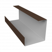 Планка угла внутреннего составная нижняя 0,5 Rooftop Бархат RAL 8017 шоколад (3м)