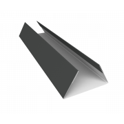 Планка стыковочная составная нижняя 0,5 Satin с пленкой RAL 7016 антрацитово-серый (3м)