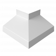 Угол отлива внешний 70 0,45 Drap TX с пленкой RAL 9003 сигнальный белый