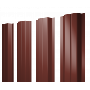 Штакетник П-образный A с прямым резом 0,5 Satin RAL 3009 оксидно-красный