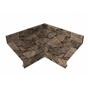 Угол отлива внутренний 70 0,45 Print Elite с пленкой King Stone TwinColor