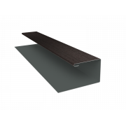 Планка П-образная (Блок-хаус, Экобрус) Grand Line 0,45 Print Elite Coffee Wood TwinColor (3м)