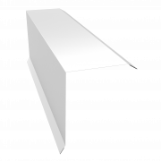 Планка торцевая 150х100 0,5 Satin с пленкой RAL 9003 сигнальный белый (3м)