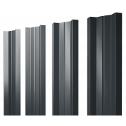 Штакетник М-образный А с прямым резом 0,45 PE-Double RAL 7016 антрацитово-серый