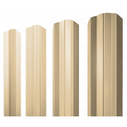 Штакетник М-образный А фигурный 0,4 PE RAL 1014 слоновая кость