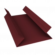 Планка угла внутреннего составная верхняя 0,45 PE-Double с пленкой RAL 3005 красное вино (3м)