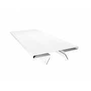 Планка стыковочная составная верхняя 0,5 Satin с пленкой RAL 9003 сигнальный белый (2м)