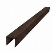 Планка вертикальная лицевая для горизонтального монтажа штакетника 0,45 Print Premium Antique Wood TwinColor (2,5м)