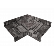 Угол отлива внутренний 50 0,45 Print Elite с пленкой Fine Stone TwinColor