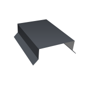 Парапетная крышка прямая 125мм 0,45 PE с пленкой RAL 7024 мокрый асфальт (2,5м)