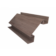 Планка угла внутреннего сложного Экобрус Grand Line 0,45 Print Elite White Wood TwinColor (2м)