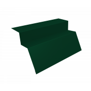 Планка карнизная для металлочерепицы квинта Uno 0,5 Satin с пленкой RAL 6005 зеленый мох (3м)