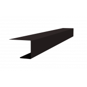 Планка завершающая фальц 0,5 Velur X RR 32 темно-коричневый (2м)