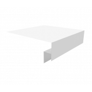 Планка околооконная сложная 200х50х18 (j-фаска) 0,45 0,45 PE-Double с пленкой RAL 9003 сигнальный белый (3м)
