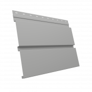 Софит металлический Квадро Брус без перфорации 0,5 Satin с пленкой RAL 9006бело-алюминиевый
