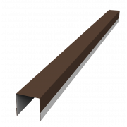 Планка вертикальная обратная для горизонтального монтажа штакетника 0,45 PE с пленкой RAL 8017 шоколад (3м)