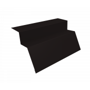 Планка карнизная для металлочерепицы квинта Uno 0,5 Satin с пленкой RAL 9005 черный (2м)