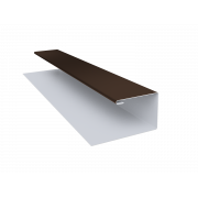 Планка П-образная (Блок-хаус, Экобрус) Grand Line 0,5 GreenCoat Pural BT с пленкой RR 887 шоколадно-коричневый (RAL 8017 шоколад) (2м)