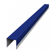 Планка вертикальная обратная для горизонтального монтажа штакетника 0,45 PE с пленкой RAL 5002 ультрамариново-синий (2,5м)