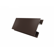 Планка H-образная стыковочная сложная 0,5 Satin Matt RAL 8017 шоколад (3м)