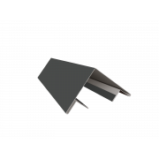 Планка угла внешнего составная верхняя 0,5 GreenCoat Pural BT, matt RR2H3 (RAL 7016 антрацитово-серый) (3м)