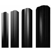 Штакетник М-образный А фигурный 0,5 PurPro RAL 9005 черный