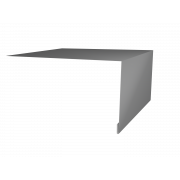 Планка околооконная простая 250х75 0,45 PE с пленкой RAL 9006бело-алюминиевый (2м)