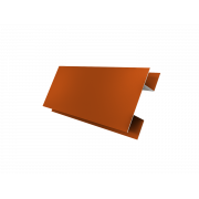Планка H-образная стыковочная сложная 0,45 PE с пленкой RAL 2004 оранжевый (3м)