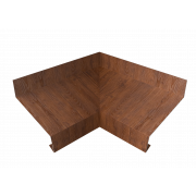 Угол отлива внутренний 70 0,45 Print-Double Premium с пленкой Golden Wood Fresh