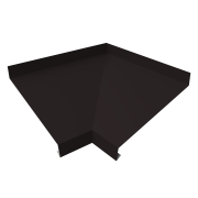 Угол отлива внутренний 150 0,5 Satin Matt с пленкой RAL 9005 черный