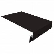 Планка околооконная сложная Кликфальц Pro 0,45 Drap ST RAL 9005 черный (3м)