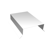 Парапетная крышка прямая 100мм 0,4 PE с пленкой RAL 9003 сигнальный белый (2,5м)
