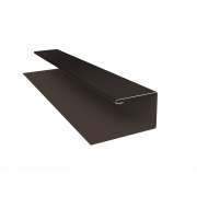 Планка П-образная (Блок-хаус, Экобрус) 0,5 Velur X RR 32 темно-коричневый (2м)