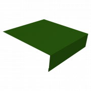 Планка околооконная простая 200х50 0,45 PE с пленкой RAL 6002 лиственно-зеленый (3м)