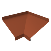 Угол отлива внутренний 100 0,45 PE с пленкой RAL 8004 терракота