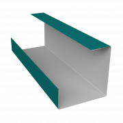 Планка угла внутреннего составная нижняя 0,45 PE с пленкой RAL 5021 водная синь (3м)
