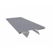 Планка стыковочная составная верхняя 0,5 Satin с пленкой RAL 7004 сигнальный серый (2м)